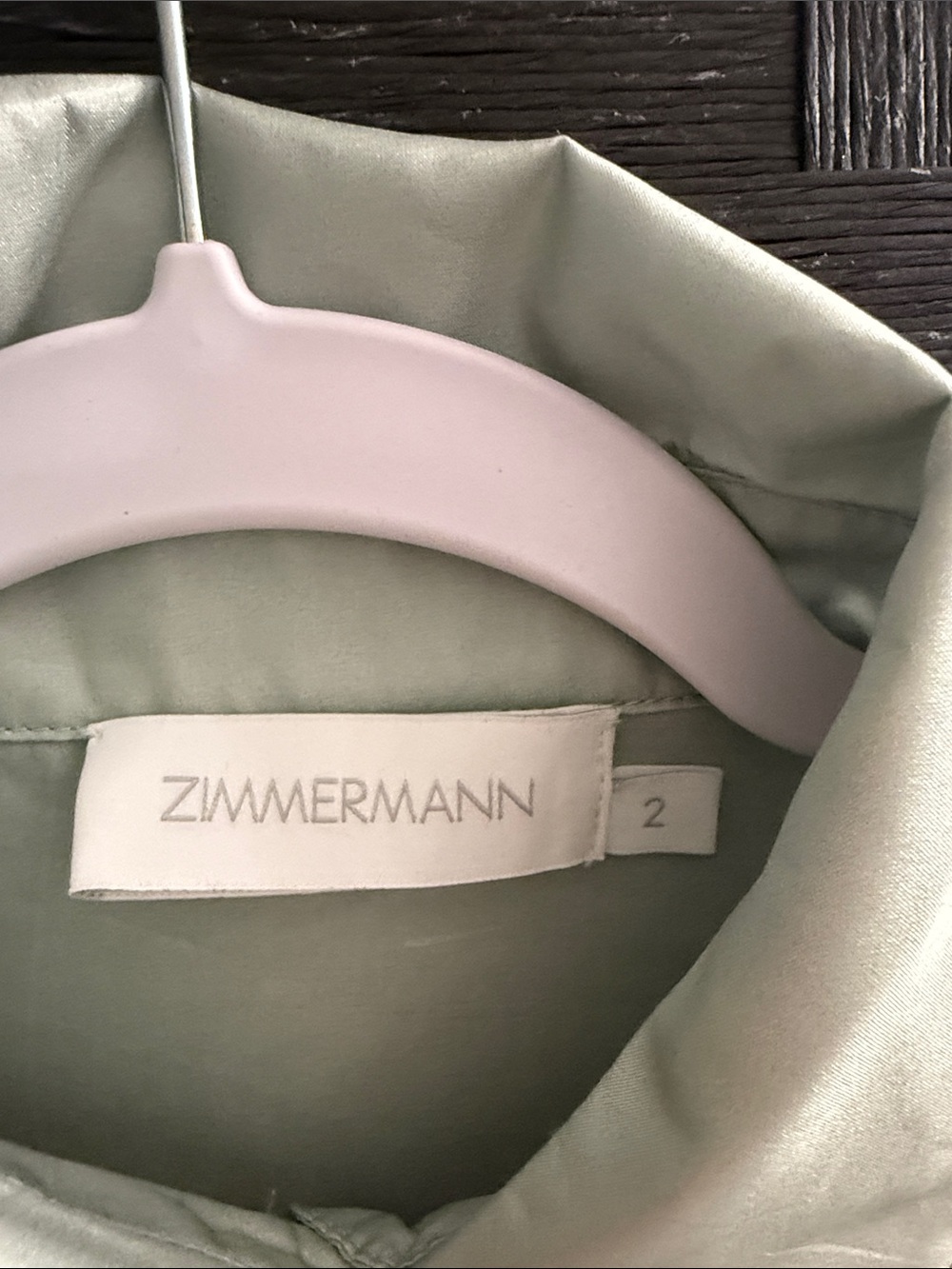 Zimmermann Coco Placed Print Silk Button-Up Shirt - Picture 6 of 7